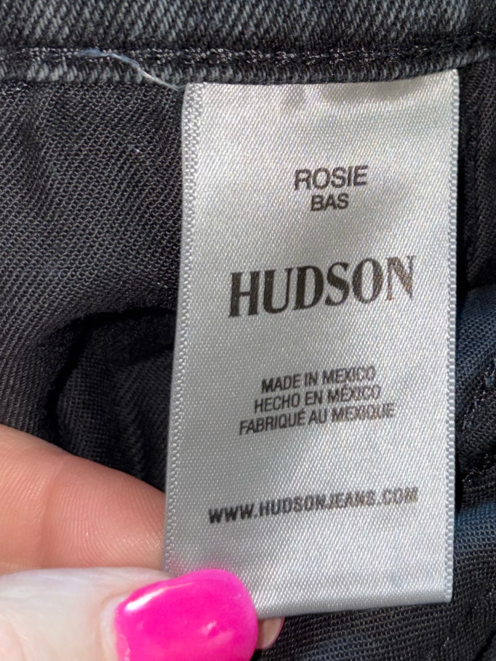 Hudson Rosie Wide Leg Ankle Jeans 29 Black High Rise Stretch Denim - Picture 5 of 6